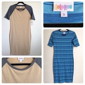 2 LuLaRoe Julia Sheath Dresses (NWT & EUC)